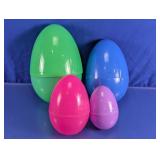 Jumbo Colorful Plastic Easter Eggs Set