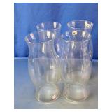 Clear Glass Hurricane Shade Set