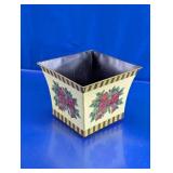Vintage Christmas Metal Decorative Container
