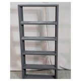 Charcoal Grey Wall-Mount Wood Shelf Unit