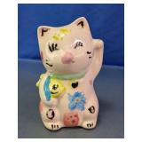 Ceramic Good Luck Cat Figurine