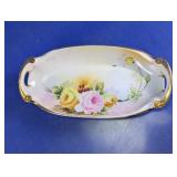 Hand Painted Floral Wall Plate Hanging Tray
