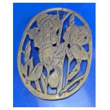 Lilian Vernon Brass Floral Trivet