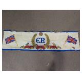 Vintage Queen Elizabeth II Coronation Flag Banner