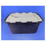 Gray & Black Lockable Storage Tote
