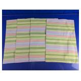 Striped Pastel Fabric Placemats Lot