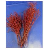 Red Glitter Decorative Floral Branch Picks Lot