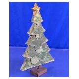 Glittered Wooden Christmas Tree Tabletop Decor