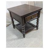 Rustic Spindle Leg End Table w/ Drawer