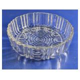 Vintage Clear Pressed Glass Moon & Star Bowl
