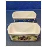 Garden Ridge Christmas Ceramic Mini Loaf Pans Set