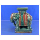 Decorative Elephant Motif Glass Vase