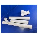 White PVC Pipes & Wye Cleanout Fittings Lot