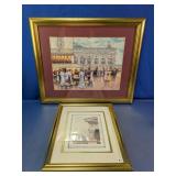 Parisian Street Scene & Classical Architecture Art