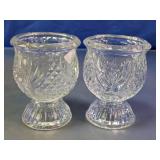 Clear Pressed Glass Footed Goblets