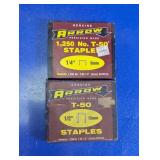 Arrow T-50 Heavy Duty Staples 1/4" & 1/2" Lot