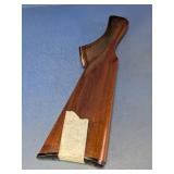 Wooden Rifle Buttstock with Metal Buttplate