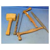 Vintage Wooden Hand Tool Assortment