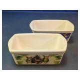 Garden Ridge Christmas Ceramic Mini Loaf Pans Set