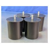 Black Cylindrical Furniture Legs Set