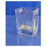 Clear Square Glass Vase