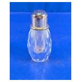 Cut Glass Salt Shaker With Metal Top