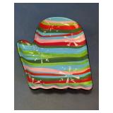 Home Interiors Mitten Festive Ceramic Tray