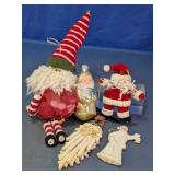 Assorted Santa Claus Christmas Ornaments Lot