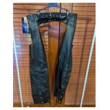 Xelement Leather Motorcycle Chaps Size 14
