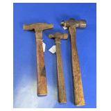 Metal Hammers with Wood Handles Set