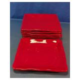 Sonoma Crimson Square Ceramic Plates Set