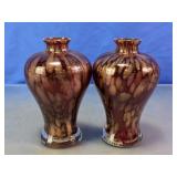 Pier 1 Imports Metallic Art Glass Vases