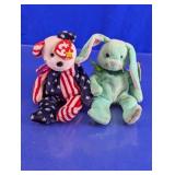 Hippity The Bunny & Spangle The Bear Plush Pair