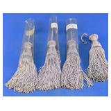 Decorative Silver Colored Key Tassels Set