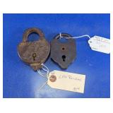 L&N Railroad Cast Iron Padlock Pair