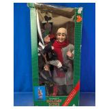 Animated Holiday Scene Ebenezer Scrooge & Tiny
