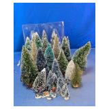 Christmas Village Bottle Brush Trees & Figures