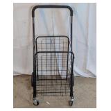 Black Folding Wire Utility & Shopping Cart