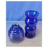 Cobalt Blue Art Glass Vases