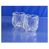 Clear Glass Tulip Votive Candle Holders