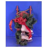 Festive Christmas Sled Wall Hanging Decor