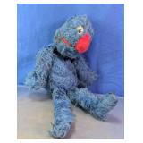 Blue Shaggy Plush Monster Toy