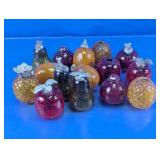 Crackled Glass Fruit Figurine Collection