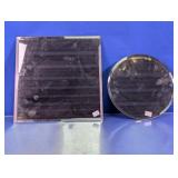 Beveled Glass Mirror Candle Plates