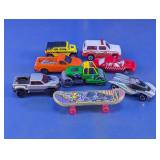Matchbox Die-Cast Vehicles & Fingerboard Set