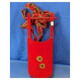 Red Wooden Decorative Christmas Sleigh Wall Decor