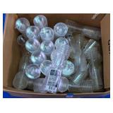 Assorted Clear Plastic Wine Glasses Set