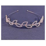 Rhinestone Leaf Tiara Headband