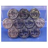 Vtg Buffalo Nickel Cluster Belt Buckle