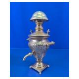 Ornate Silver Tone Samovar Tea Urn
